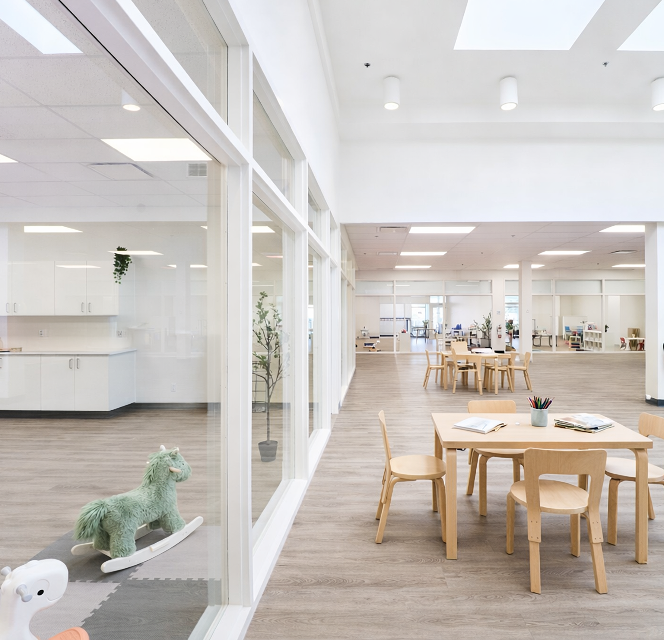 Wee Wild Ones daycare, an adaptive reuse of a shopping mall in Saint John, New Brunswick, designed by DS Studio